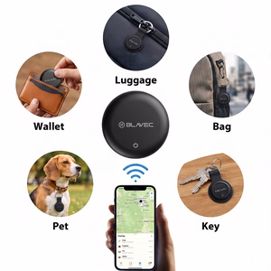 Must Blavec BTG-02 Bluetooth-esemejälgija võtmerõngaga Apple'i ja Androidi seadmetele (BTBTG02-B)