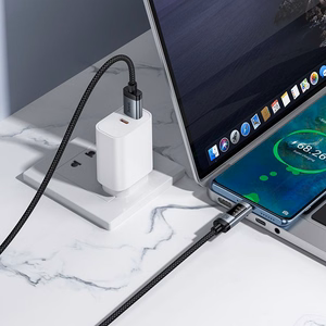 Кабель для передачи данных с цифровым дисплеем USB A to USB C Hoco PD 6A 100W 1,2 m U148 черный