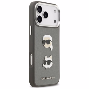 KARL LAGERFELD ümbris jaoks IPHONE 17 Pro Max KLHCP17XPSFDHPOG (FW Grained PU W/ K&C Heads Pin & Logo) hall