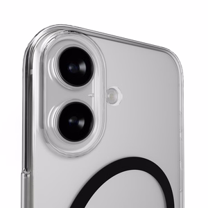Puro Lite Mag TPU+PC Ümbris Compatible with MagSafe jaoks iPhone 17 - Läbipaistev with Must Ring
