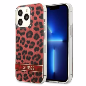 Guess GUHCP13LHSLEOR iPhone 13 Pro / 13 6.1" punane/punane kõvakott Leopard