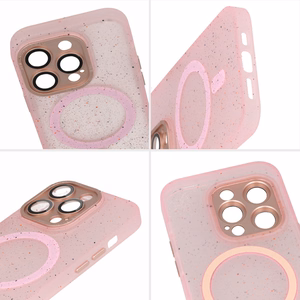 Tel Protect Magnetic Splash Frosted Ümbris jaoks Iphone 15 Plus Light roosa