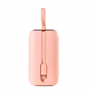 Akupank Joyroom JR-L012 roosa 10000mAh (PD 22.5W) + integreeritud Type-C / Lightning kaablid