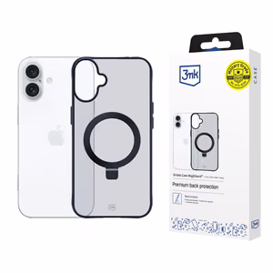 3mk Smoke Ümbris Mag&Stand jaoks Apple iPhone 16 plus - läbipaistev