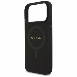 Guess Saffiano Classic Logo MagSafe Ümbris jaoks iPhone 17 Pro Max - Must