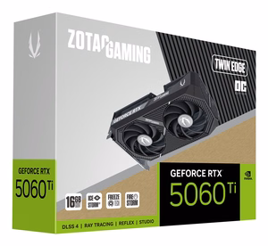 Videokaart Zotac Gaming GeForce RTX 5060 Ti Twin Edge OC 16GB GDDR7