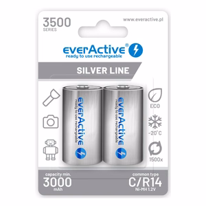 Laetavad akud everActive R14/C Ni-MH 3500 mAh kasutamisvalmis