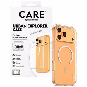 CARE by PanzerGlass Flagship Urban Explorer Ümbris w. Valge MagSafe jaoks iPhone 17 Pro Max - Läbipaistev