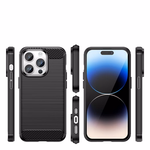 Carbon Case iPhone 14 Pro Max paindlik geel tagakate must