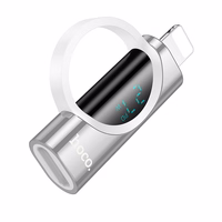 Adapter Lightning to USB C Hoco PD 2,4A 27W with display UA32B hõbedane