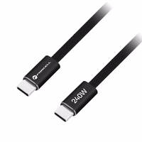 Cable USB C to USB C Forcell F-Energy QC4.0 PD 5A 240W Cafule Flat 1,2 m CCFN23 black