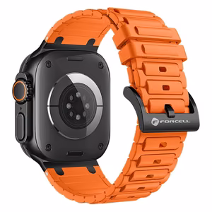 Strap for Apple Watch Forcell F-Design FA06 silicone holes 42 / 44 / 45 / 49 mm orange