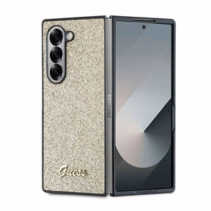 GUESS ümbris jaoks SAMSUNG Z Fold 6 GUHCZFD6HGGSHD (HC PU 4G Glitter Script) kuldne