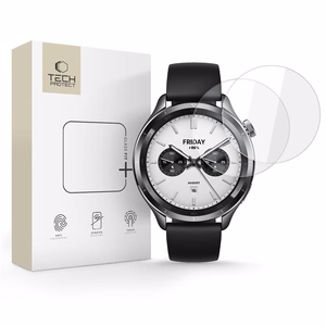 Tech-Protect Glass Fit+ 2-pack karastatud klaas jaoks Xiaomi Watch S4 - läbipaistev