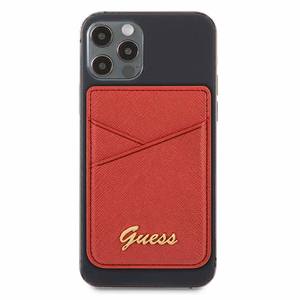 Guess rahakott kaardipesa GUWMSSASLRE MagSafe Saffiano punane/punane