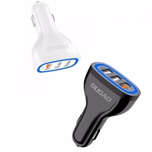 Autolaadija Dudao R7S QC3.0 Quick Charge 18W must (pordid: 3xUSB)