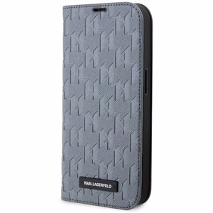 Karl Lagerfeld KLBKP14LSAKLHPG iPhone 14 Pro 6.1" bookcase hõbedane/hõbedane Saffiano Monogram