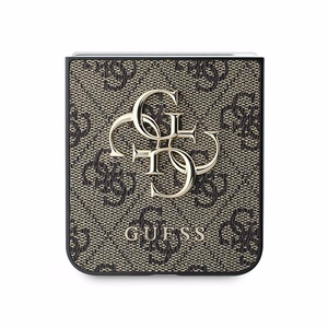 Guess Leather 4G Metal Logo Ümbris jaoks Samsung Galaxy Z Flip 6 - Brown