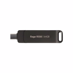 USB mälupulk PATRIOT Rage R550 64GB 100 MB/S USB A+C pöörduv (PE64GR550DSAD) must