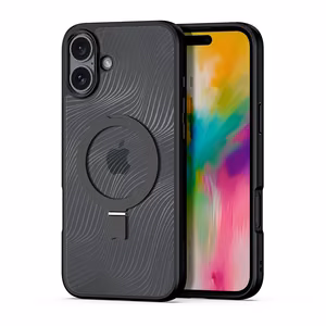 Чехол Dux Ducis Aimo Mag с MagSafe и подставкой для iPhone 16 - черный