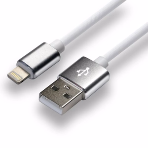 everActive CBS-1IW USB Lightning kaabel 1m - valge, silikoon, kiirlaadija, 2,4A