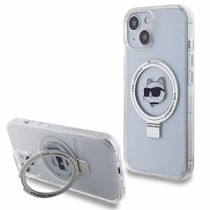 Karl Lagerfeld KLHMP15SHMRSCHH iPhone 15 6.1" valge/valge hardcase Ring Stand Choupette Head MagSafe