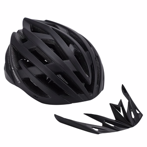 Wozinsky MTB jalgrattakiiver eemaldatava visiiri ja tagumise USB tulega M - must
