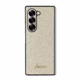 GUESS ümbris jaoks SAMSUNG Z Fold 6 GUHCZFD6HGGSHD (HC PU 4G Glitter Script) kuldne