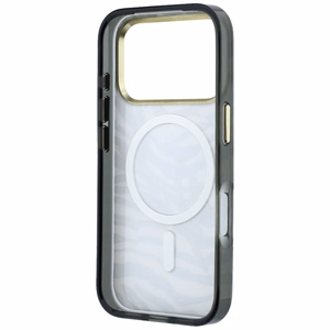 Karl Lagerfeld IML Signature Zebra Glitter MagSafe ümbris mudelile iPhone 17 Pro / 18 Pro – kuldne