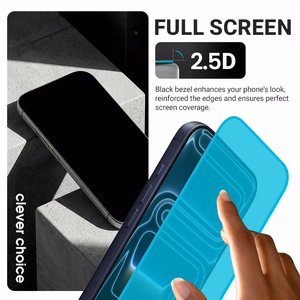 Закалённое защитное стекло Crong OptiRed Glass с фильтром синего света для iPhone 17e