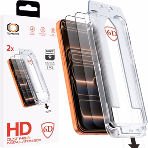 Tel Protect Dust-Free Easy Fit Full Glue 6D karastatud klaas Iphone 17 Pro Max must - 2 tk