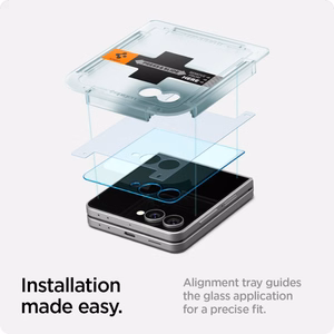 Spigen Glas.TR EZ Fit HD Karastatud klaas 2-pack jaoks Samsung Galaxy Z Flip 7 - Läbipaistev