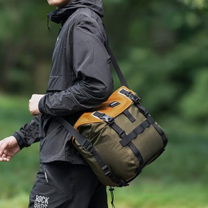 Rockbros W019 jalgratta juhtraua kott 13.5-24L - rohelis-oranž