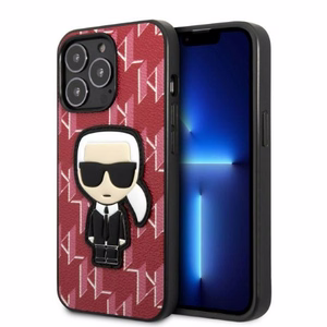 Karl Lagerfeld KLHCP13XPMNIKPI iPhone 13 Pro Max 6.7" жёсткий чехол красный/красный Monogram Ikonik Patch