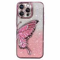 Tel Protect Butterfly Water Ümbris jaoks Iphone 16 Plus roosa
