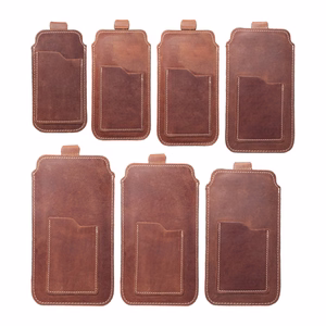 ROYAL Crazy Horse - Leather universal pull-up pocket / brown - Size L - IPHONE 6 / 7 / 8