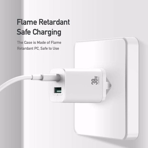 Wall charger Dux Ducis C80 Super Si - USB + Type C - PD 30W QC 3.0 18W 3A white