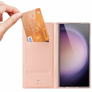 Dux Ducis Skin Pro ümbris jaoks Samsung S24 Ultra with flap - roosa