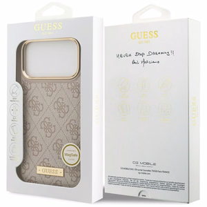 Guess 4G Logo Plate MagSafe Ümbris jaoks iPhone 17 Pro Max - Roosa