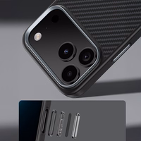 Benks Magnetic Armor Pro Kevlar Ümbris Metal Frame 600D (A069) jaoks Iphone 17 Pro must (Camera Control Button)