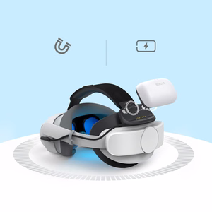 BoboVR P4U Head Strap with Battery for PICO 4 Ultra and Ultra Enterprise - White and Black