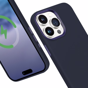 Crong Color Cover LUX Magnetic ümbris seadmele iPhone 15 Pro, MagSafe'iga ühilduv, tumesinine
