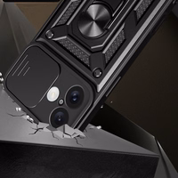 Hybrid Armor Camshield iPhone 16 Plus Armored Ümbris with Camera Cover and Stand - Must