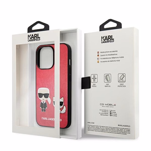 Karl Lagerfeld Ikonik Karl&Choupette чехол для iPhone 13 Pro / iPhone 13 - фуксия