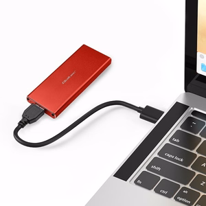 Qoltec 51831 korpus | M.2 SSD | SATA | NGFF | USB 3.0 | Super speed 5Gb/s | 2TB | punane