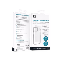 ZAGG IF Defense Bundle Ümbris jaoks iPhone 16e (2025) / 15 / 14 / 13 - Läbipaistev
