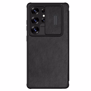 Nillkin Qin Pro Ümbris jaoks Samsung Galaxy S25 Ultra with Flip and Camera Cover - must