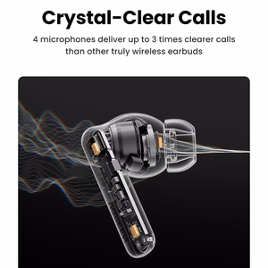 Ugreen HiTune T6 juhtmevabad kõrvaklapid ANC funktsiooniga + USB-A - USB-C kaabel valged