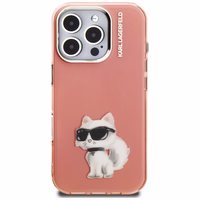 Karl Lagerfeld IML Aquarelle Choupette & Logo Ümbris jaoks iPhone 16 Pro Max - roosa