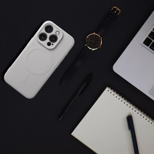 SILICONE MAG COVER (big hole) Ümbris compatible with MagSafe jaoks IPHONE 17 Pro Max titanium